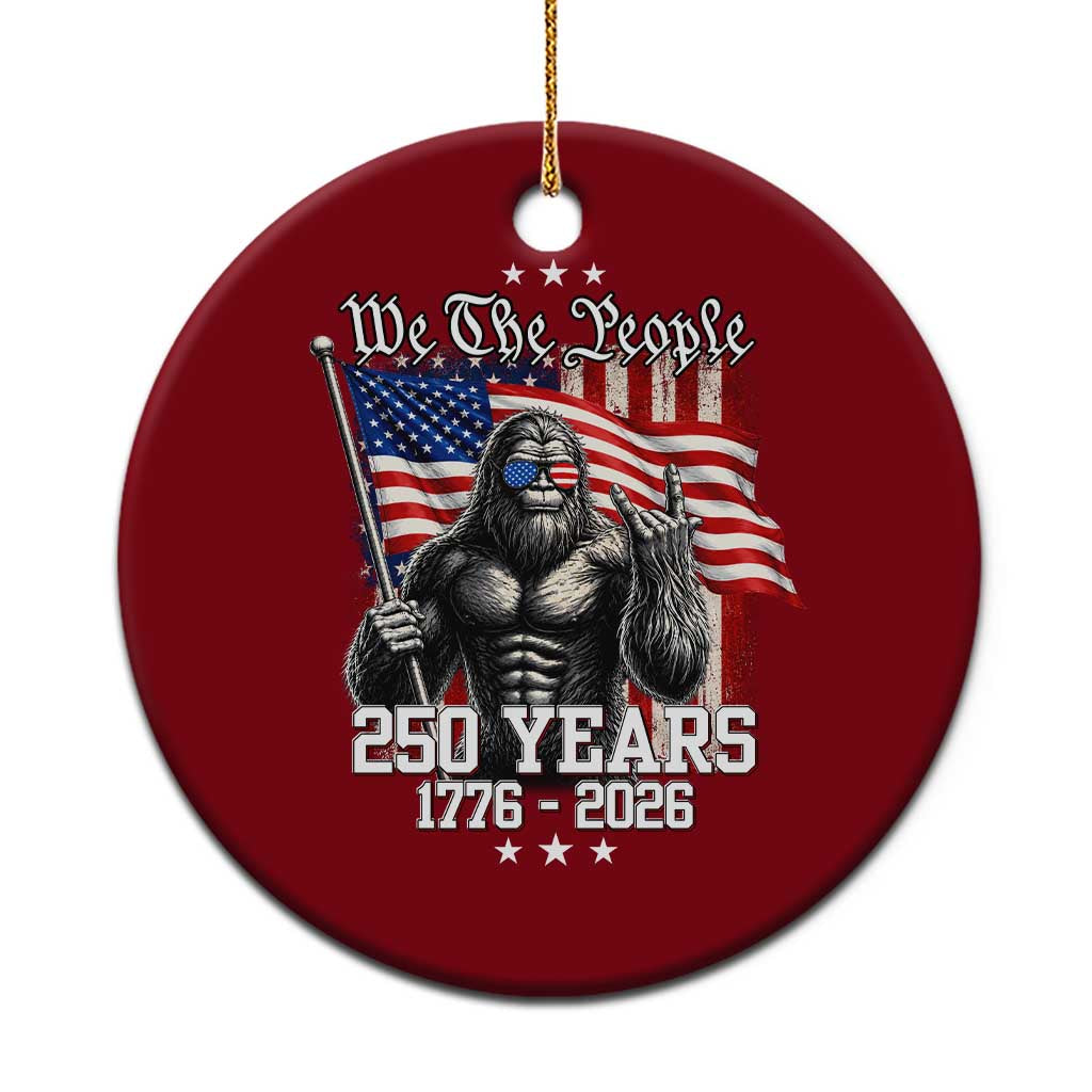 250th Anniversary USA Bigfoot Ceramic Ornament Sasquatch 250 Years Independence TS11 1pc Red Print Your Wear