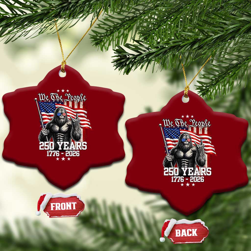 250th Anniversary USA Bigfoot Ceramic Ornament Sasquatch 250 Years Independence TS11 Print Your Wear