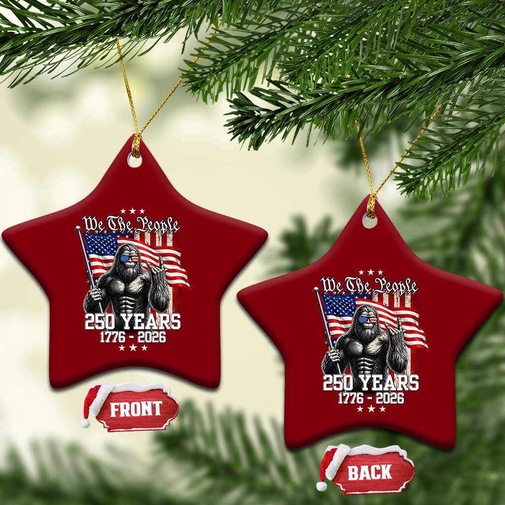 250th Anniversary USA Bigfoot Ceramic Ornament Sasquatch 250 Years Independence TS11 Print Your Wear