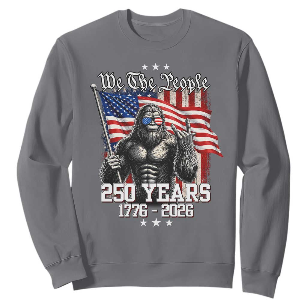 250th Anniversary USA Bigfoot Sweatshirt Sasquatch 250 Years Independence TS11 Charcoal Print Your Wear