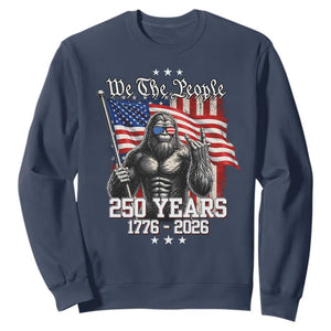 250th Anniversary USA Bigfoot Sweatshirt Sasquatch 250 Years Independence TS11 Navy Print Your Wear