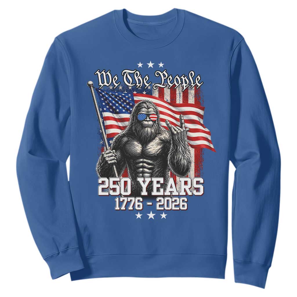 250th Anniversary USA Bigfoot Sweatshirt Sasquatch 250 Years Independence TS11 Royal Blue Print Your Wear
