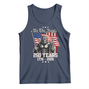 250th Anniversary USA Bigfoot Tank Top Sasquatch 250 Years Independence TS11 Navy Print Your Wear