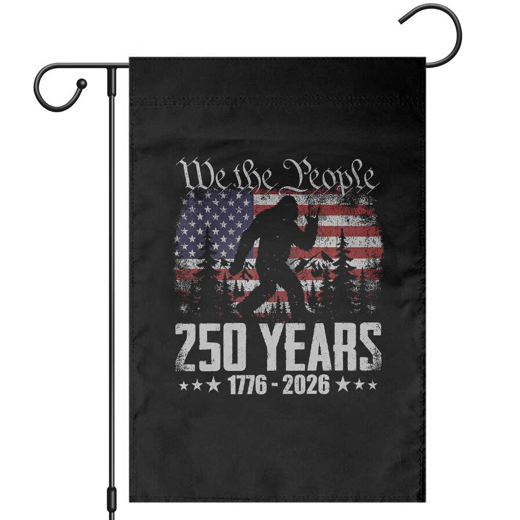 Bigfoot 250 Years American Flag Patriotic 1776 2026 Garden Flag TS11 Black Print Your Wear