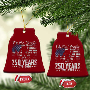 Bigfoot 250 Years American Flag Patriotic 1776 2026 Ceramic Ornament TS11 Print Your Wear