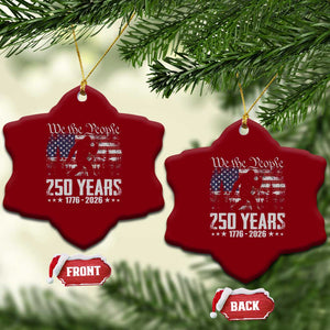 Bigfoot 250 Years American Flag Patriotic 1776 2026 Ceramic Ornament TS11 Print Your Wear