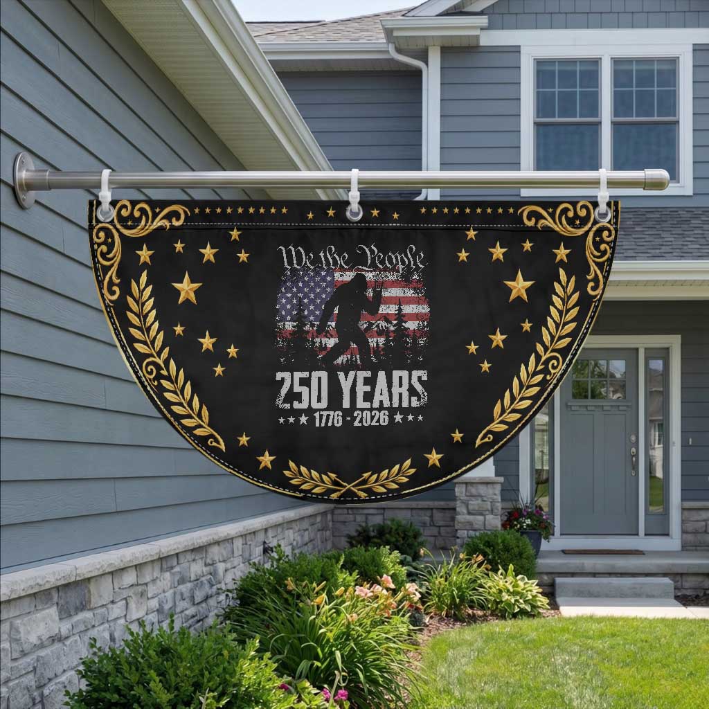 Bigfoot 250 Years American Flag 1776 2026 Patriotic Fan Flag TS11 2pcs pack Vintage Black Print Your Wear