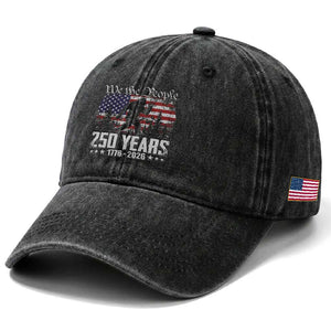 Bigfoot 250 Years American Flag Patriotic 1776 2026 Washed Cotton Baseball Cap TS11 Print Your Wear