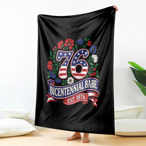 Bicentennial Babe 50th Birthday Throw Blanket Vintage 1976 Retro USA Floral TS11 Print Your Wear