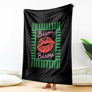 French Bisous Paris Vacation Retro Summer Vibes Throw Blanket TS11 Print Your Wear