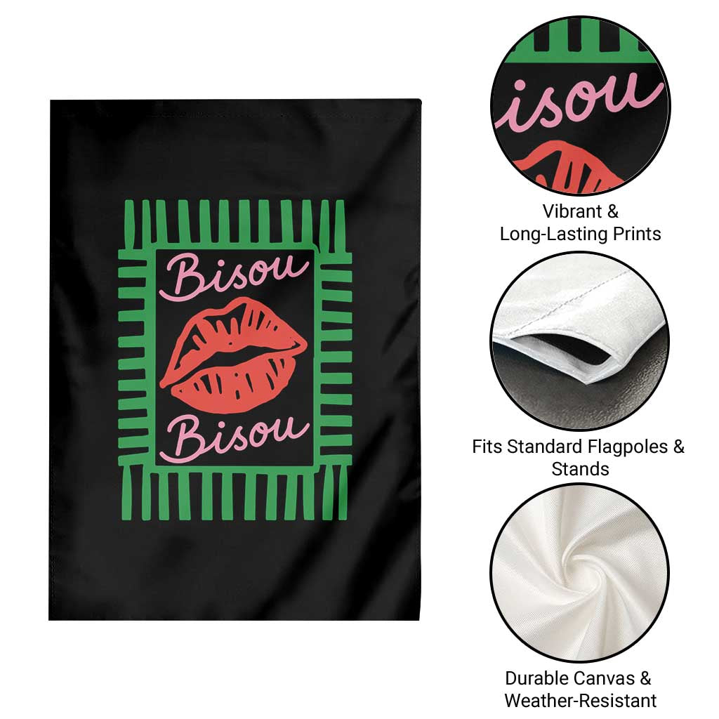 French Bisous Paris Vacation Retro Summer Vibes Garden Flag TS11 Print Your Wear