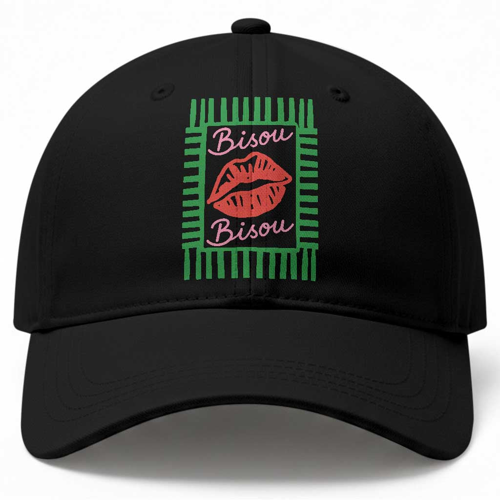 French Bisous Paris Vacation Retro Summer Vibes Baseball Cap TS11 Print Your Wear