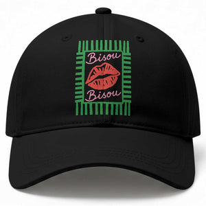 French Bisous Paris Vacation Retro Summer Vibes Baseball Cap TS11 Print Your Wear