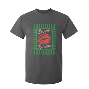 French Bisous Paris Vacation Retro Summer Vibes T Shirt For Kid TS11 Dark Heather Print Your Wear