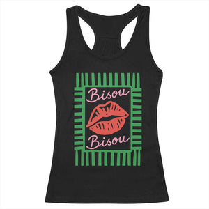 French Bisous Paris Vacation Retro Summer Vibes Racerback Tank Top TS11 Black Print Your Wear