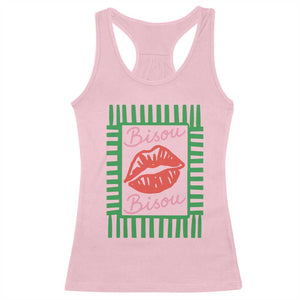 French Bisous Paris Vacation Retro Summer Vibes Racerback Tank Top TS11 Light Pink Print Your Wear