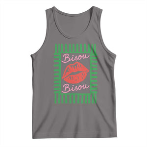 French Bisous Paris Vacation Retro Summer Vibes Tank Top TS11 Deep Heather Print Your Wear