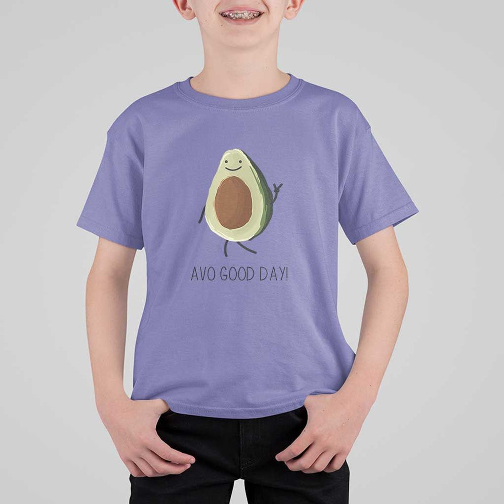 Avocado T Shirt For Kid Avo Good Day Cute Fruit TS11 Violet Print Your Wear