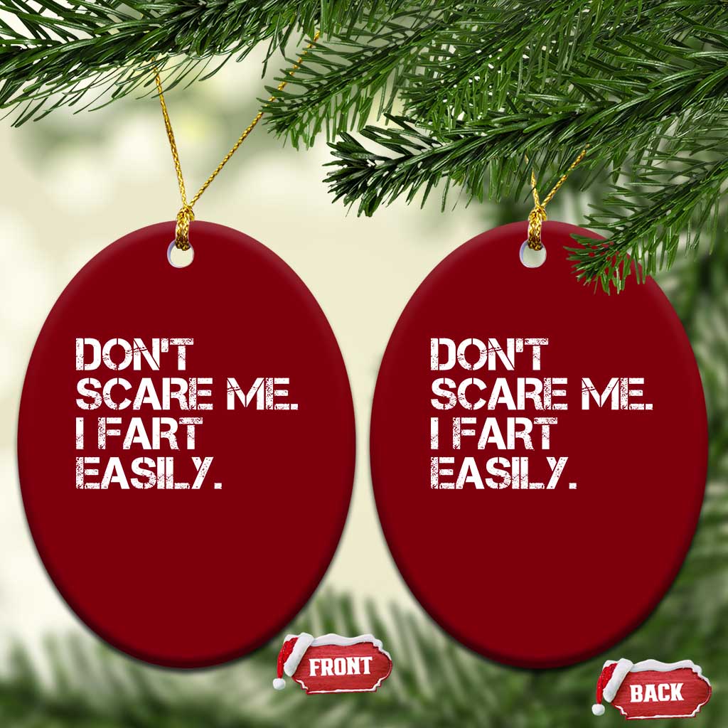 Funny Dont Scare Me I Fart Easily Ceramic Ornament Humor Hilarious TS11 Print Your Wear