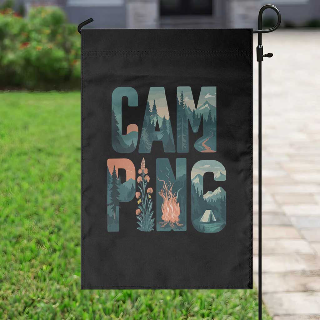 Funny Camping Nature Adventure Campfire Tent Mountains Garden Flag TS11 Print Your Wear