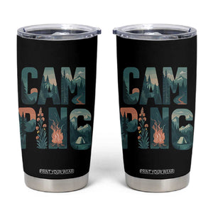 Camping Nature Adventure Campfire Tent Mountains Tumbler Cup TS11 Black Print Your Wear