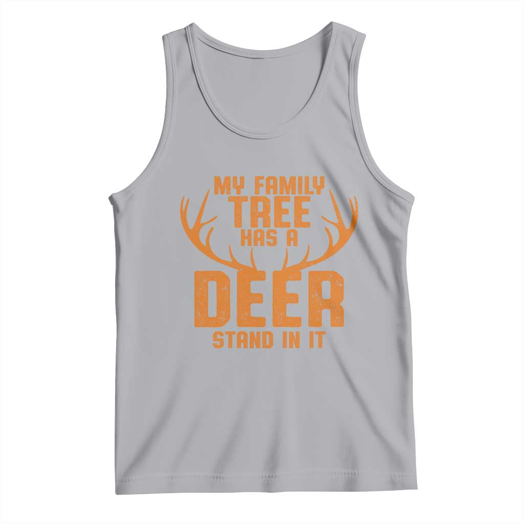 Funny My Family Tree Has A Deer Stand In It Tank Top Deer Hunting TS11 Athletic Heather Print Your Wear