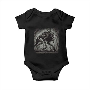 Wendigo Monster Baby Onesie Skinwalker Night Stroll Cryptid Dark Forest TS11 Black Print Your Wear