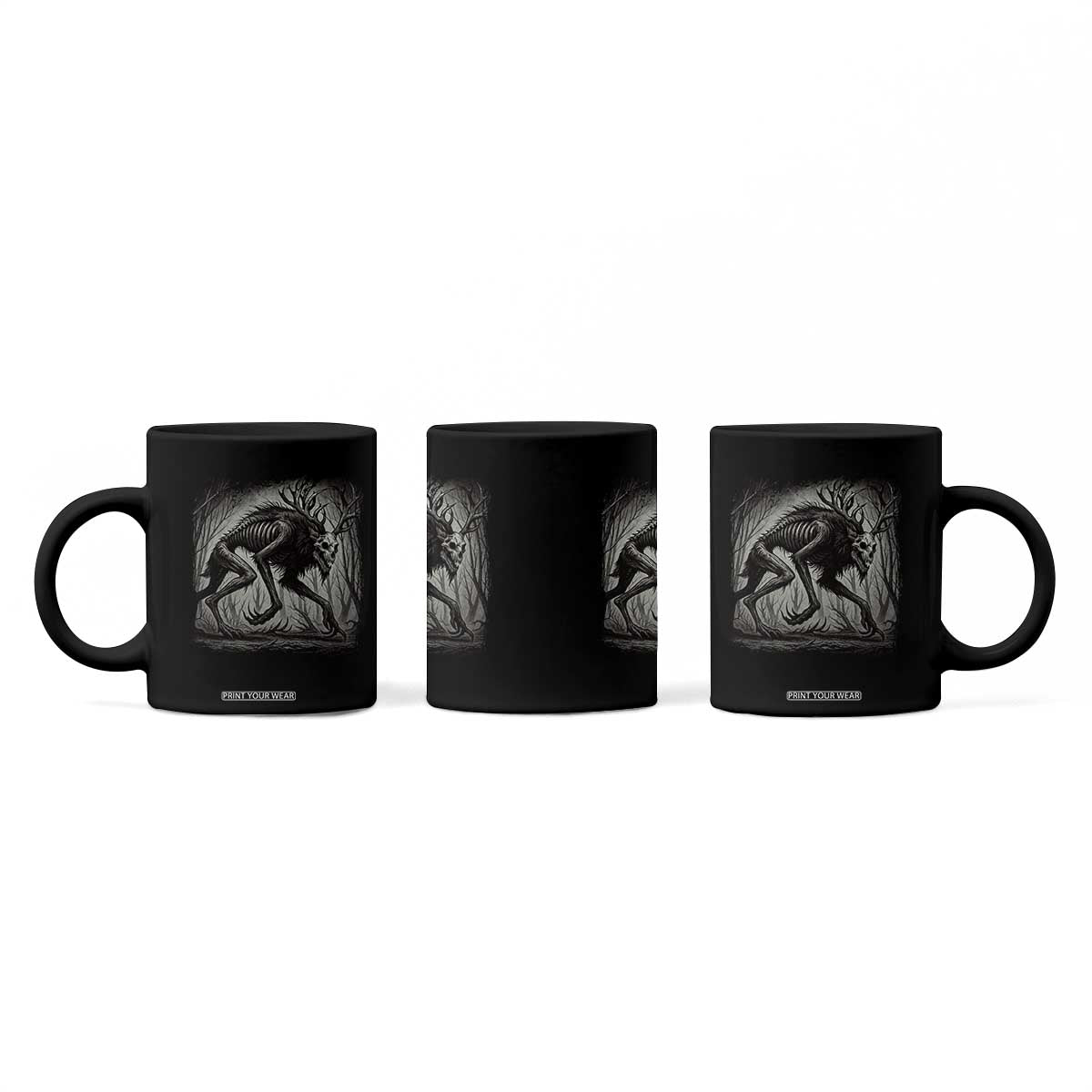 Wendigo Monster Coffee Mug Skinwalker Night Stroll Cryptid Dark Forest TS11 Print Your Wear