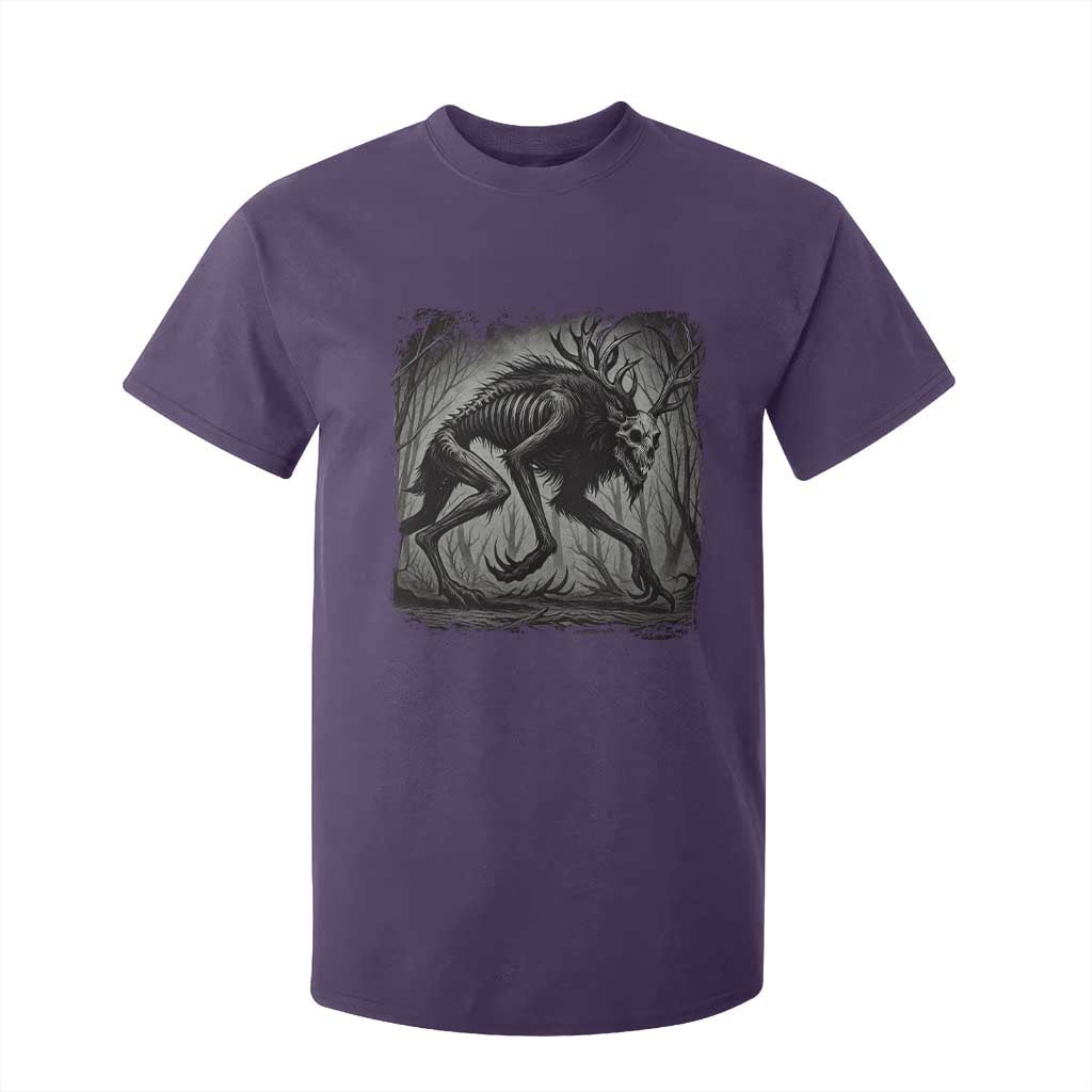 Wendigo Monster T Shirt For Kid Skinwalker Night Stroll Cryptid Dark Forest TS11 Purple Print Your Wear