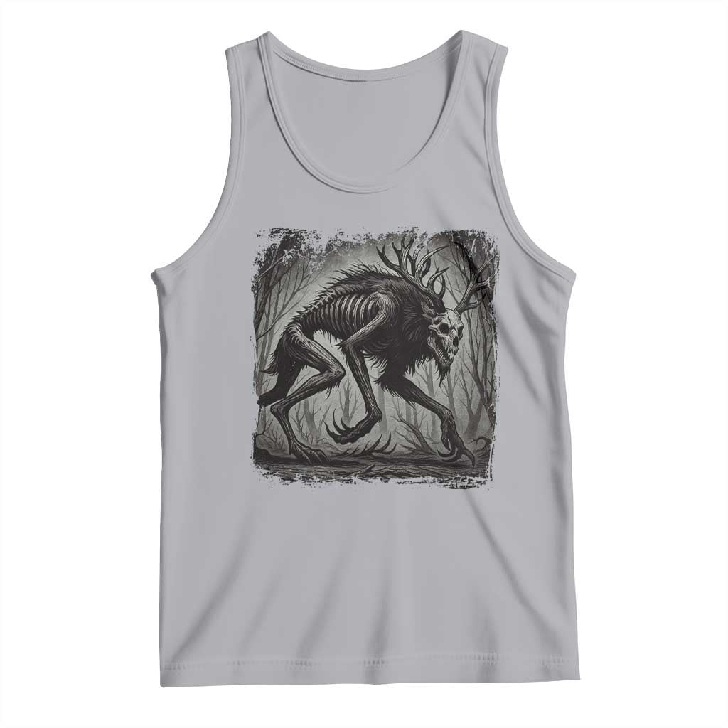 Wendigo Monster Tank Top Skinwalker Night Stroll Cryptid Dark Forest TS11 Athletic Heather Print Your Wear
