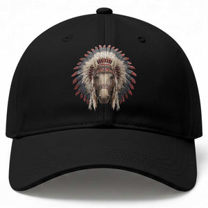 Horse Native American Indigenous Heritage War Bonnet Baseball Cap TS11 Print Your Wear