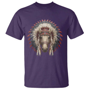Horse Native American Indigenous Heritage War Bonnet T Shirt TS11 Purple Print Your Wear