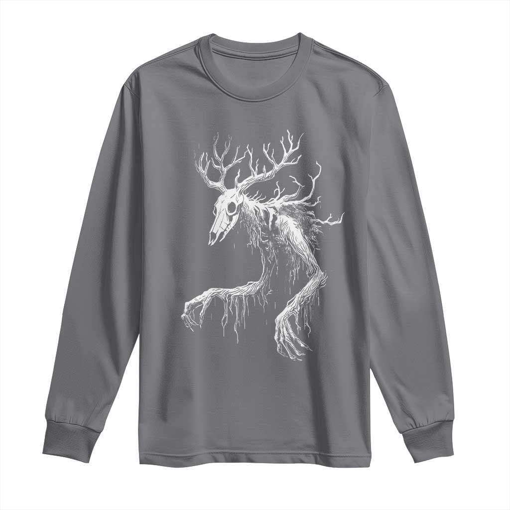 Wendigo Monster Skinwalker Mythical Cryptid Long Sleeve Shirt TS11 Charcoal Print Your Wear