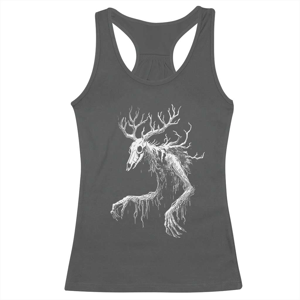 Wendigo Monster Skinwalker Mythical Cryptid Racerback Tank Top TS11 Dark Heather Print Your Wear