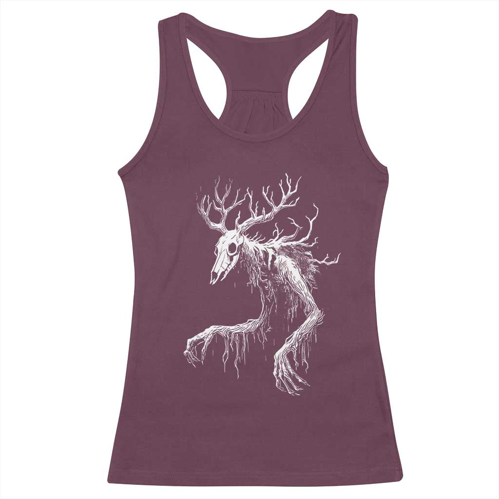 Wendigo Monster Skinwalker Mythical Cryptid Racerback Tank Top TS11 Maroon Print Your Wear