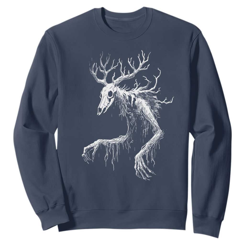 Wendigo Monster Skinwalker Mythical Cryptid Sweatshirt TS11 Navy Print Your Wear
