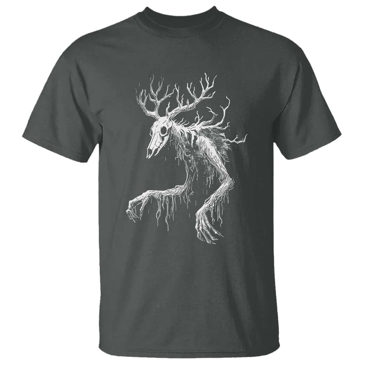 Wendigo Monster Skinwalker Mythical Cryptid T Shirt TS11 Dark Heather Print Your Wear