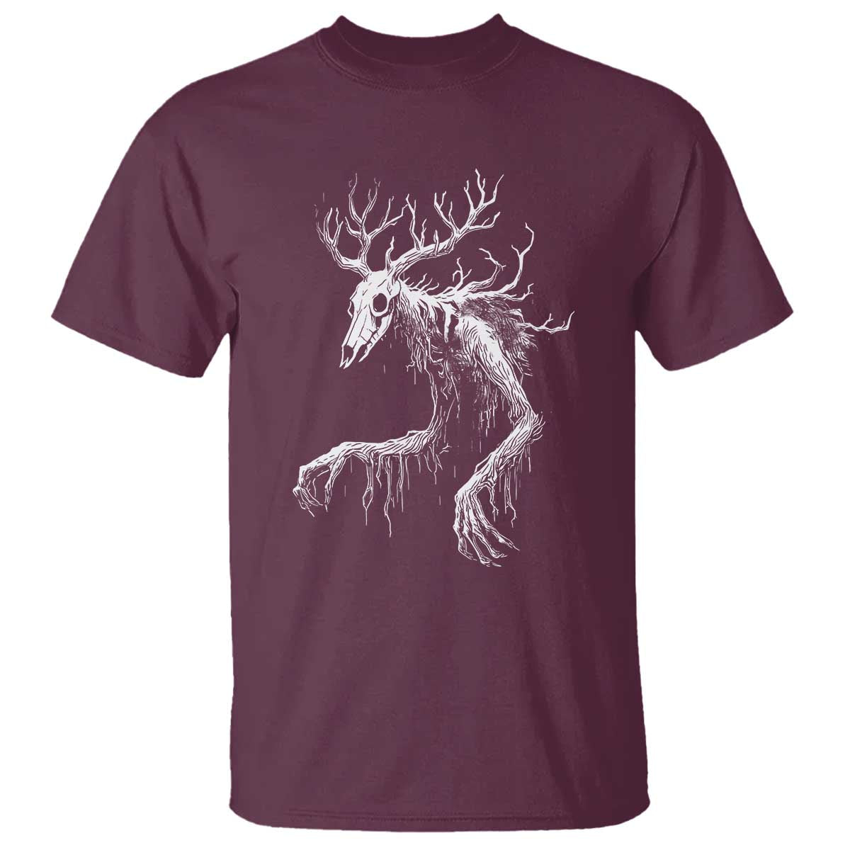 Wendigo Monster Skinwalker Mythical Cryptid T Shirt TS11 Maroon Print Your Wear