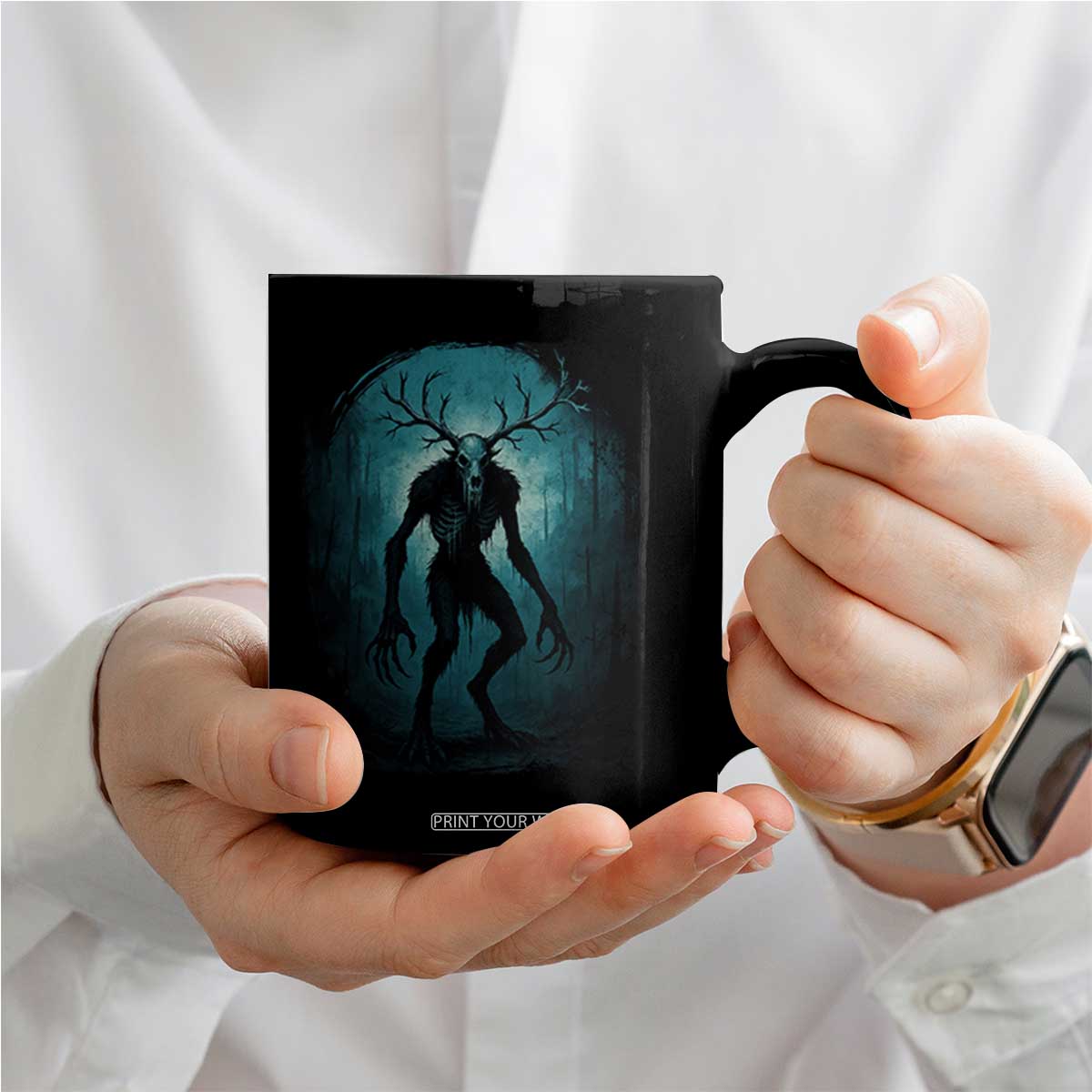 Wendigo Monster Skinwalker Mythical Cryptid Dark Forest Coffee Mug TS11 Print Your Wear