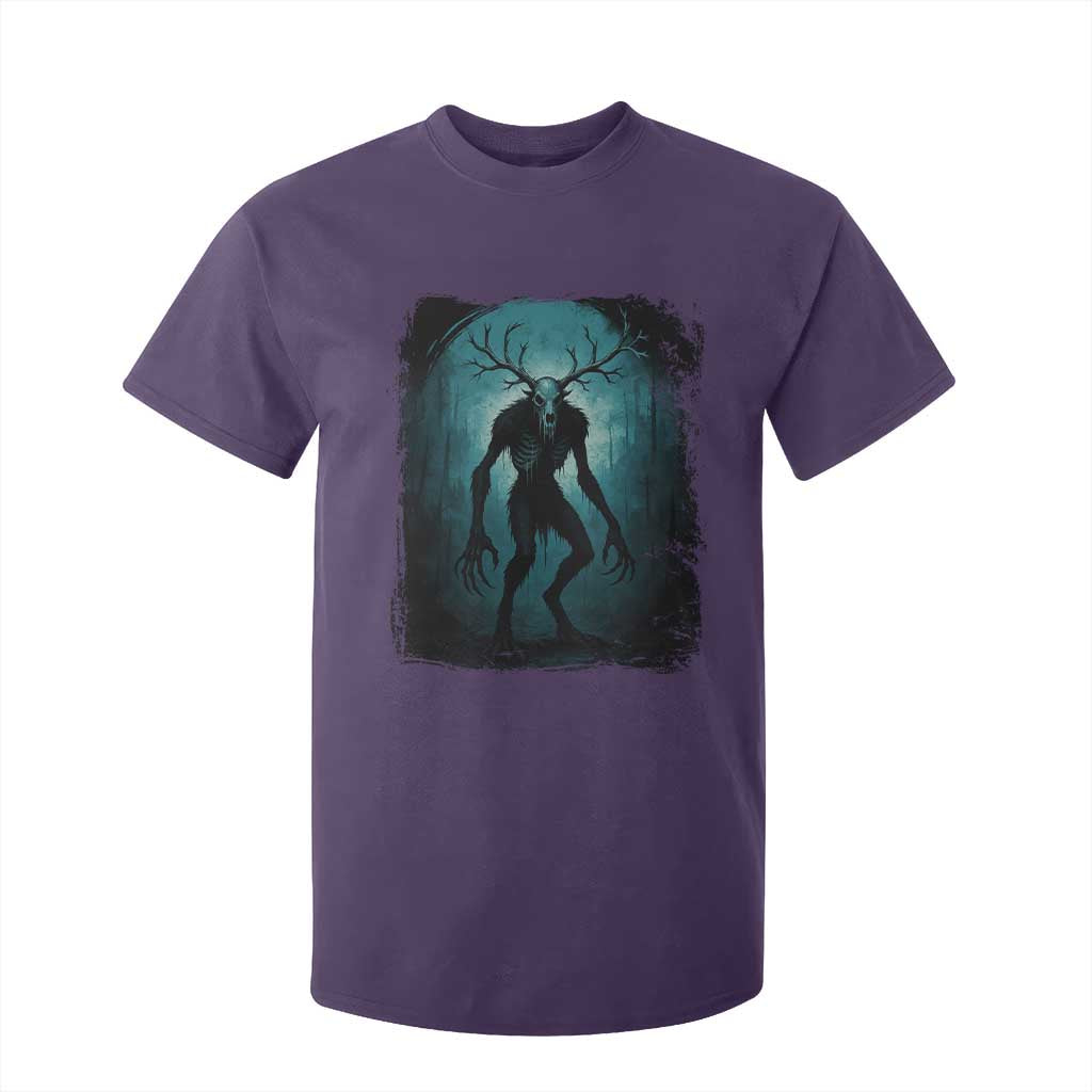 Wendigo Monster Skinwalker Mythical Cryptid Dark Forest T Shirt For Kid TS11 Purple Print Your Wear