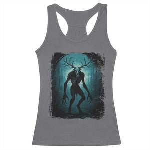 Wendigo Monster Skinwalker Mythical Cryptid Dark Forest Racerback Tank Top TS11 Charcoal Print Your Wear