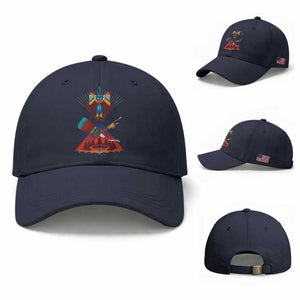 Native American Indigenous Heritage Peyote Water Bird Baseball Cap TS11 Baseball Cap Universal Fit Navy Print Your Wear