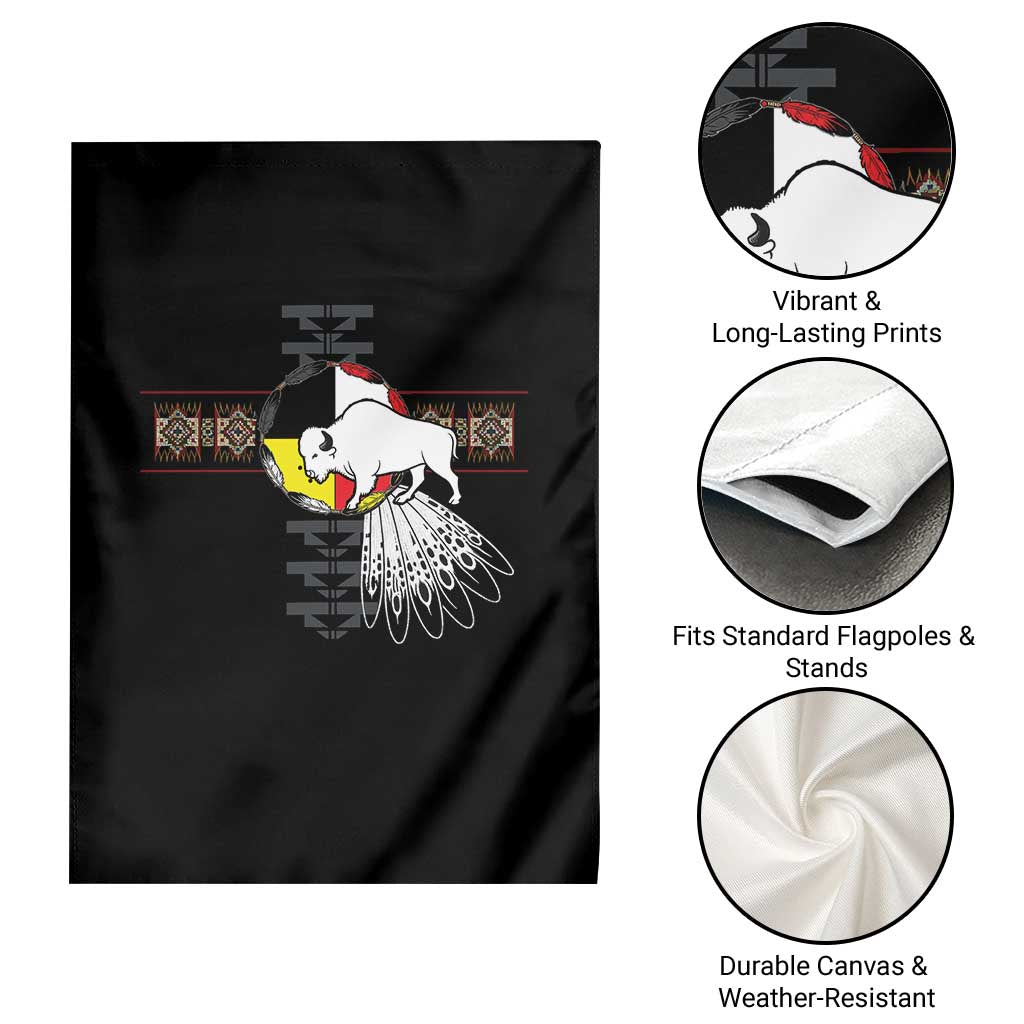 Native American White Buffalo Garden Flag Seven Sacred Grandfather Teachings TS11 Print Your Wear