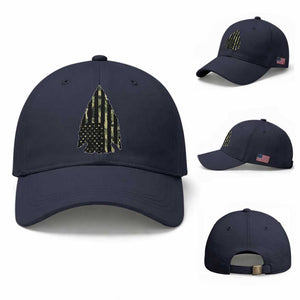 Arrowhead Hunter Vintage Camougflage USA Flag Baseball Cap
