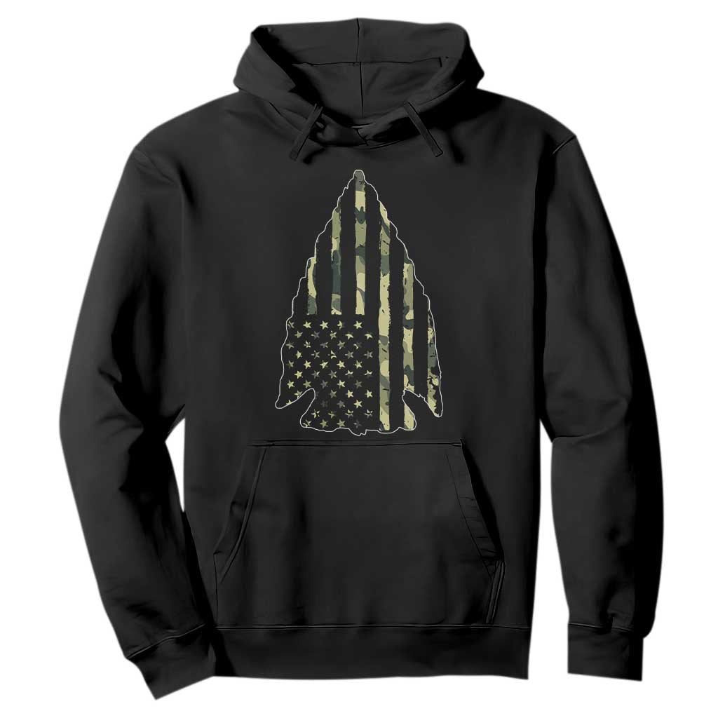 Arrowhead Hunter Vintage Camougflage USA Flag Hoodie