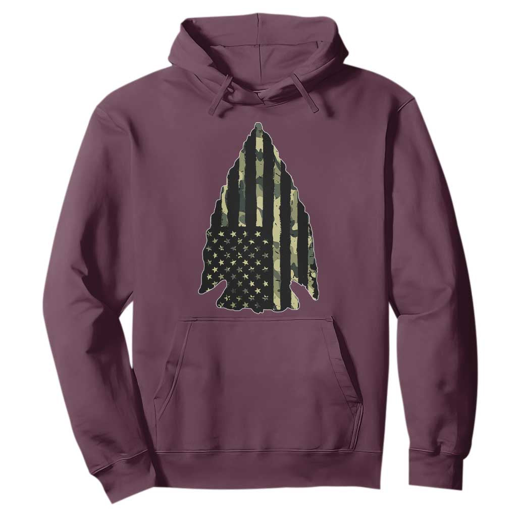 Arrowhead Hunter Vintage Camougflage USA Flag Hoodie