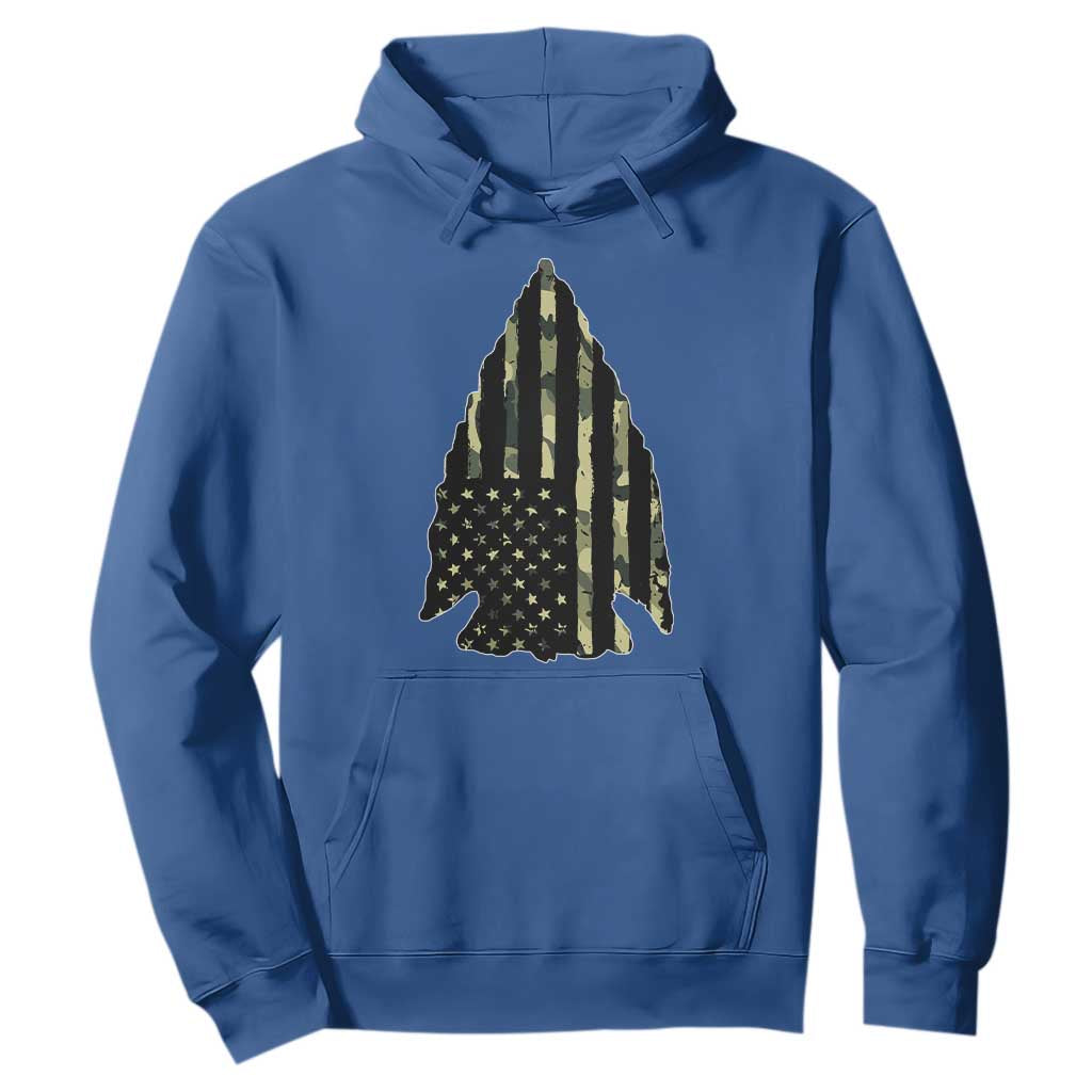 Arrowhead Hunter Vintage Camougflage USA Flag Hoodie