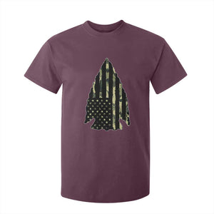 Arrowhead Hunter Vintage Camougflage USA Flag T Shirt For Kid