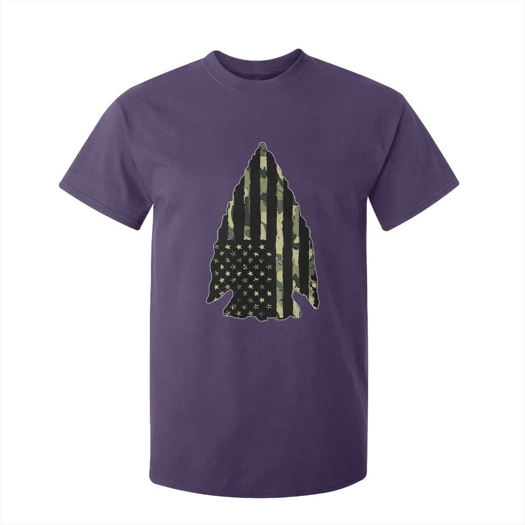 Arrowhead Hunter Vintage Camougflage USA Flag T Shirt For Kid