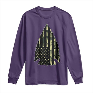 Arrowhead Hunter Vintage Camougflage USA Flag Long Sleeve Shirt